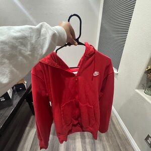 Nike Kids Bright Red Zip-Up Hoodie